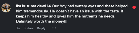 Customer comment